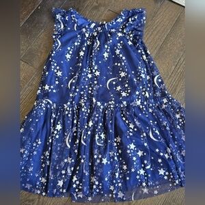 Starry Night Blue Dress Kids size 8 blue & silver